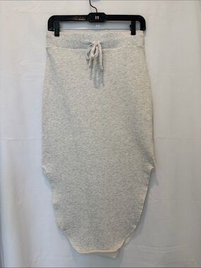 Frank & Eileen Drawstring Heather Gray Midi Skirt